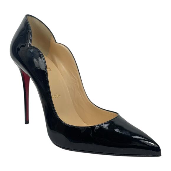 Christian Louboutin Hot Chick 100 Patent Leather Pump Black Size 38.5 - Picture 5 of 13